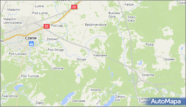 mapa Klaskawa, Klaskawa na mapie Targeo