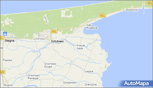 mapa Kobyla Kępa, Kobyla Kępa na mapie Targeo
