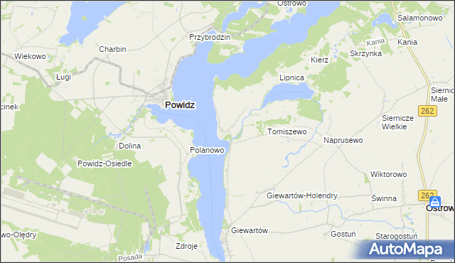 mapa Kosewo gmina Ostrowite, Kosewo gmina Ostrowite na mapie Targeo