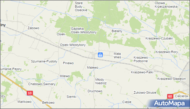 mapa Koziebrody, Koziebrody na mapie Targeo