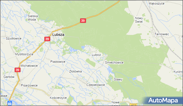 mapa Lubicz gmina Lubsza, Lubicz gmina Lubsza na mapie Targeo