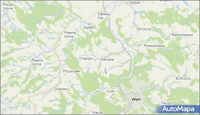 mapa Marczów, Marczów na mapie Targeo