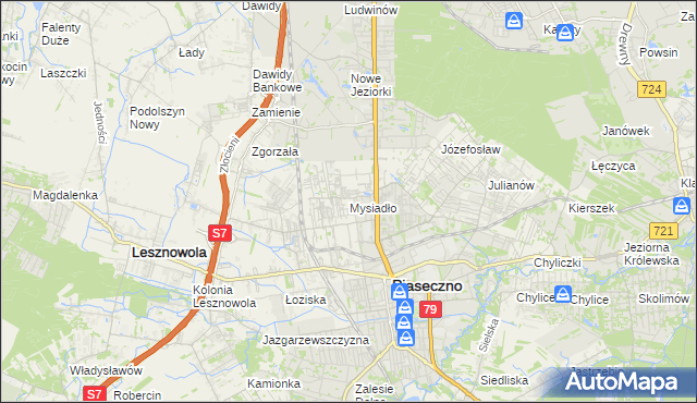 mapa Mysiadło, Mysiadło na mapie Targeo