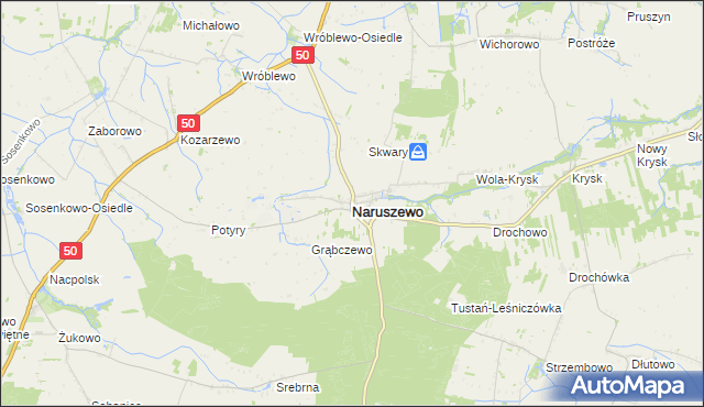 mapa Naruszewo, Naruszewo na mapie Targeo