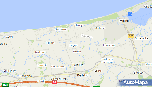 mapa Niegoszcz, Niegoszcz na mapie Targeo