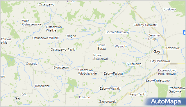 mapa Nowe Skaszewo, Nowe Skaszewo na mapie Targeo