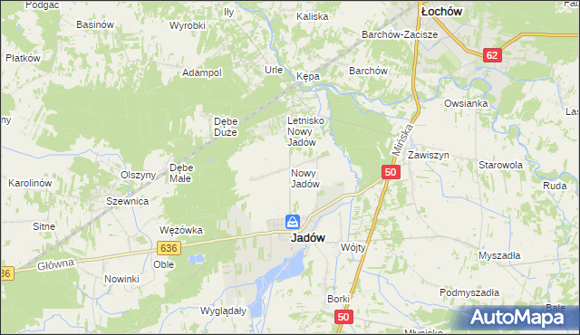 mapa Nowy Jadów, Nowy Jadów na mapie Targeo