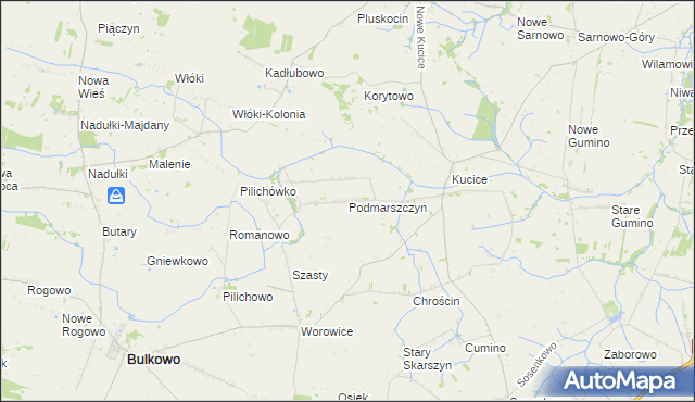 mapa Podmarszczyn, Podmarszczyn na mapie Targeo