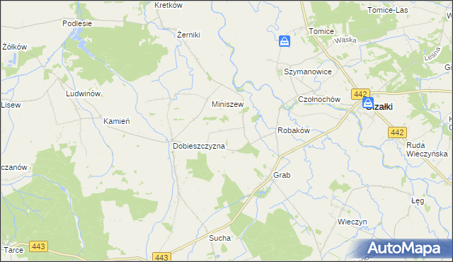 mapa Prusinów, Prusinów na mapie Targeo
