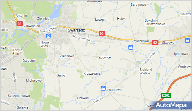 mapa Rabowice, Rabowice na mapie Targeo