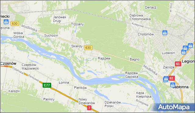 mapa Rajszew, Rajszew na mapie Targeo