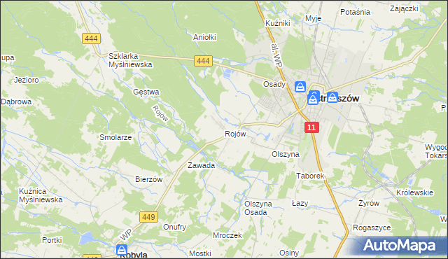 mapa Rojów, Rojów na mapie Targeo