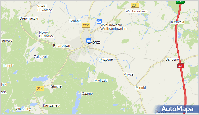 mapa Ryzowie, Ryzowie na mapie Targeo