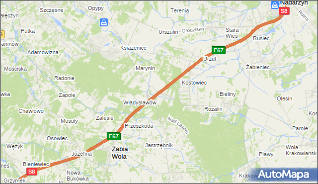 mapa Siestrzeń, Siestrzeń na mapie Targeo