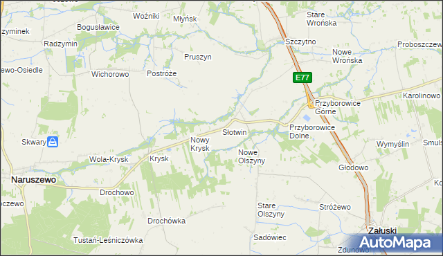 mapa Słotwin, Słotwin na mapie Targeo