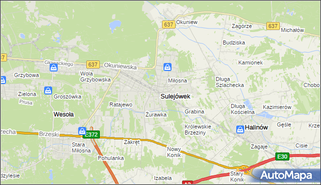 mapa Sulejówek, Sulejówek na mapie Targeo