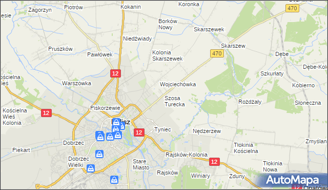 mapa Szosa Turecka, Szosa Turecka na mapie Targeo