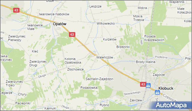 mapa Waleńczów, Waleńczów na mapie Targeo