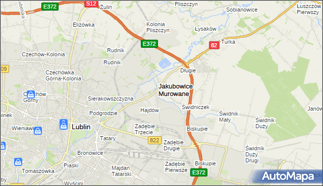 mapa Wólka powiat lubelski, Wólka powiat lubelski na mapie Targeo