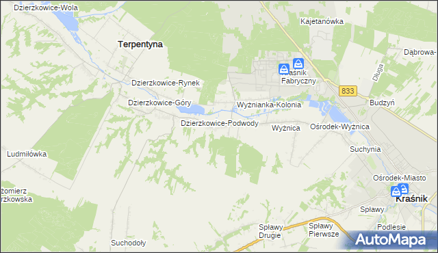 mapa Wyżnianka, Wyżnianka na mapie Targeo