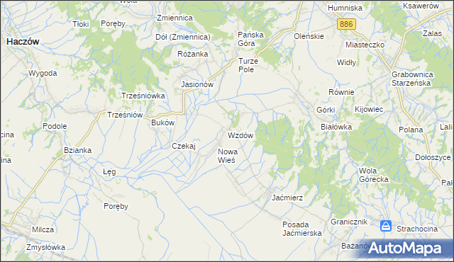 mapa Wzdów, Wzdów na mapie Targeo