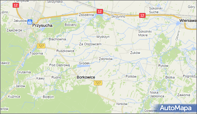 mapa Zdonków, Zdonków na mapie Targeo