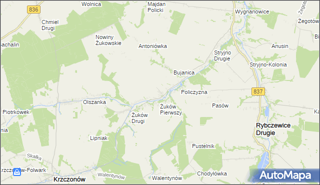 mapa Żuków-Kolonia, Żuków-Kolonia na mapie Targeo