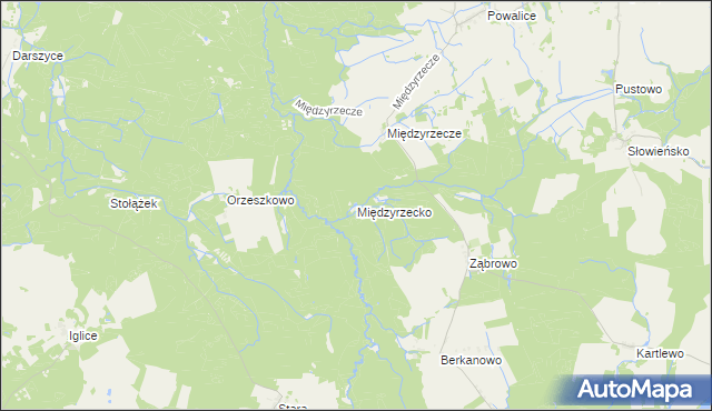 mapa Międzyrzecko, Międzyrzecko na mapie Targeo