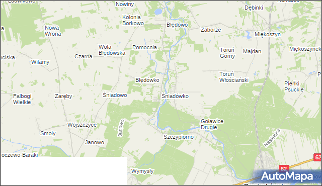 mapa Śniadówko, Śniadówko na mapie Targeo