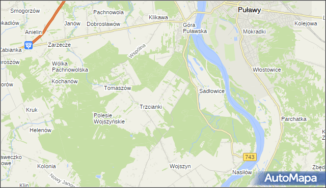 mapa Kolonia Góra Puławska, Kolonia Góra Puławska na mapie Targeo