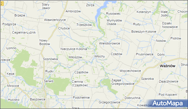 mapa Włochy gmina Nowa Słupia, Włochy gmina Nowa Słupia na mapie Targeo