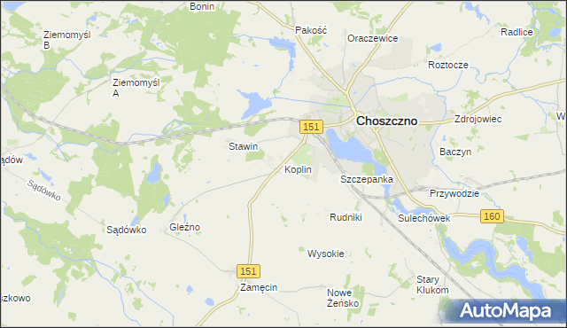 mapa Koplin, Koplin na mapie Targeo