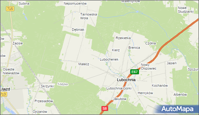mapa Lubochenek, Lubochenek na mapie Targeo