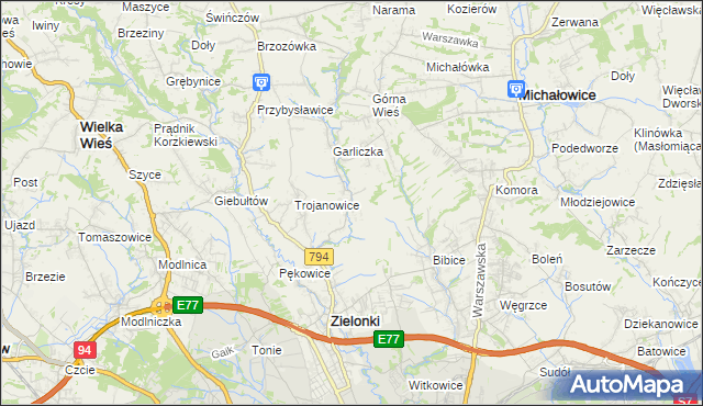 mapa Garlica Murowana, Garlica Murowana na mapie Targeo