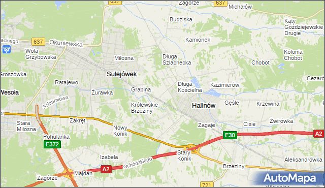 mapa Józefin gmina Halinów, Józefin gmina Halinów na mapie Targeo