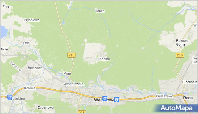 mapa Kąpino, Kąpino na mapie Targeo