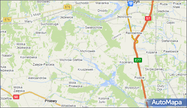 mapa Michrów, Michrów na mapie Targeo