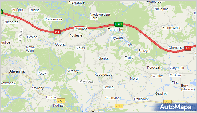 mapa Sanka, Sanka na mapie Targeo