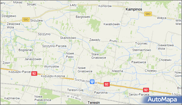 mapa Stare Gnatowice, Stare Gnatowice na mapie Targeo