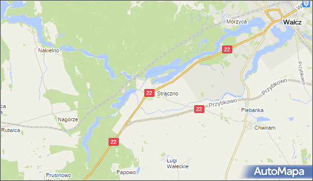 mapa Strączno, Strączno na mapie Targeo