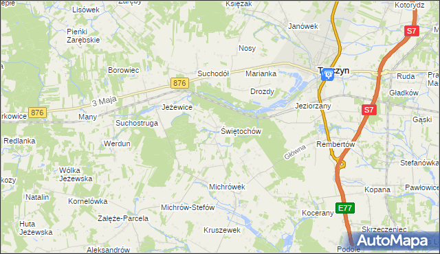 mapa Świętochów, Świętochów na mapie Targeo