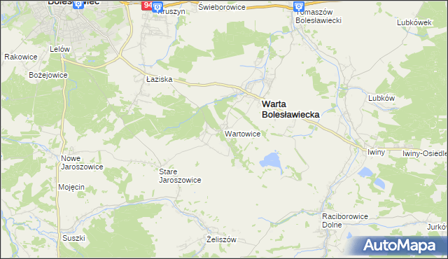 mapa Wartowice, Wartowice na mapie Targeo