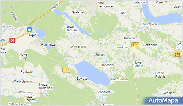 mapa Zaździerz, Zaździerz na mapie Targeo