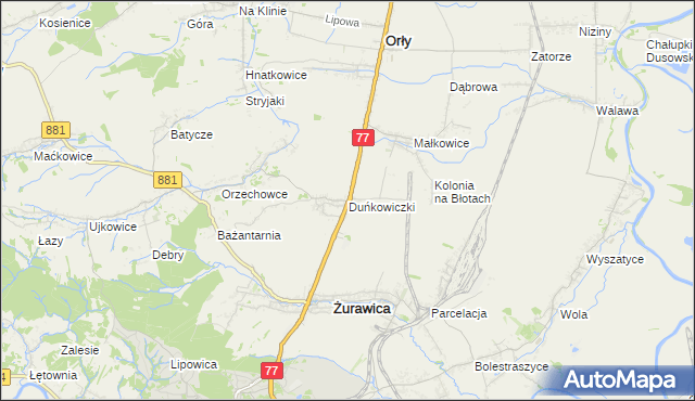 mapa Duńkowiczki, Duńkowiczki na mapie Targeo