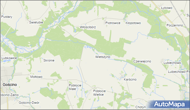 mapa Wietszyno, Wietszyno na mapie Targeo