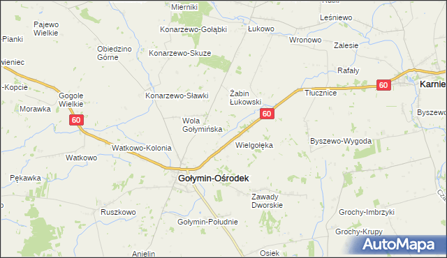 mapa Gołymin-Północ, Gołymin-Północ na mapie Targeo