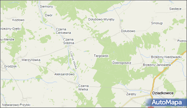 mapa Targowisk, Targowisk na mapie Targeo