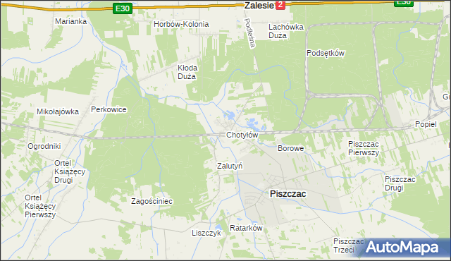 mapa Chotyłów, Chotyłów na mapie Targeo