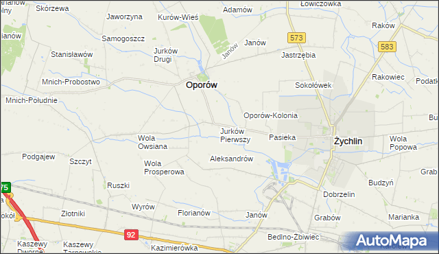 mapa Jurków Pierwszy, Jurków Pierwszy na mapie Targeo