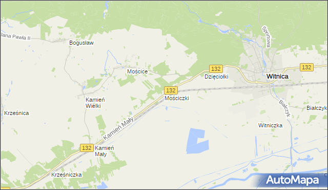 mapa Mościczki, Mościczki na mapie Targeo